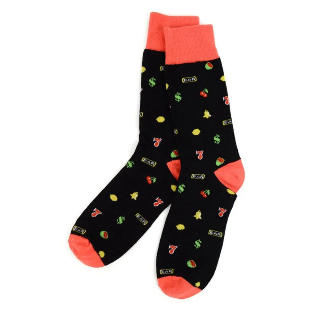 Men's Crew Socks Casino Theme - NWT